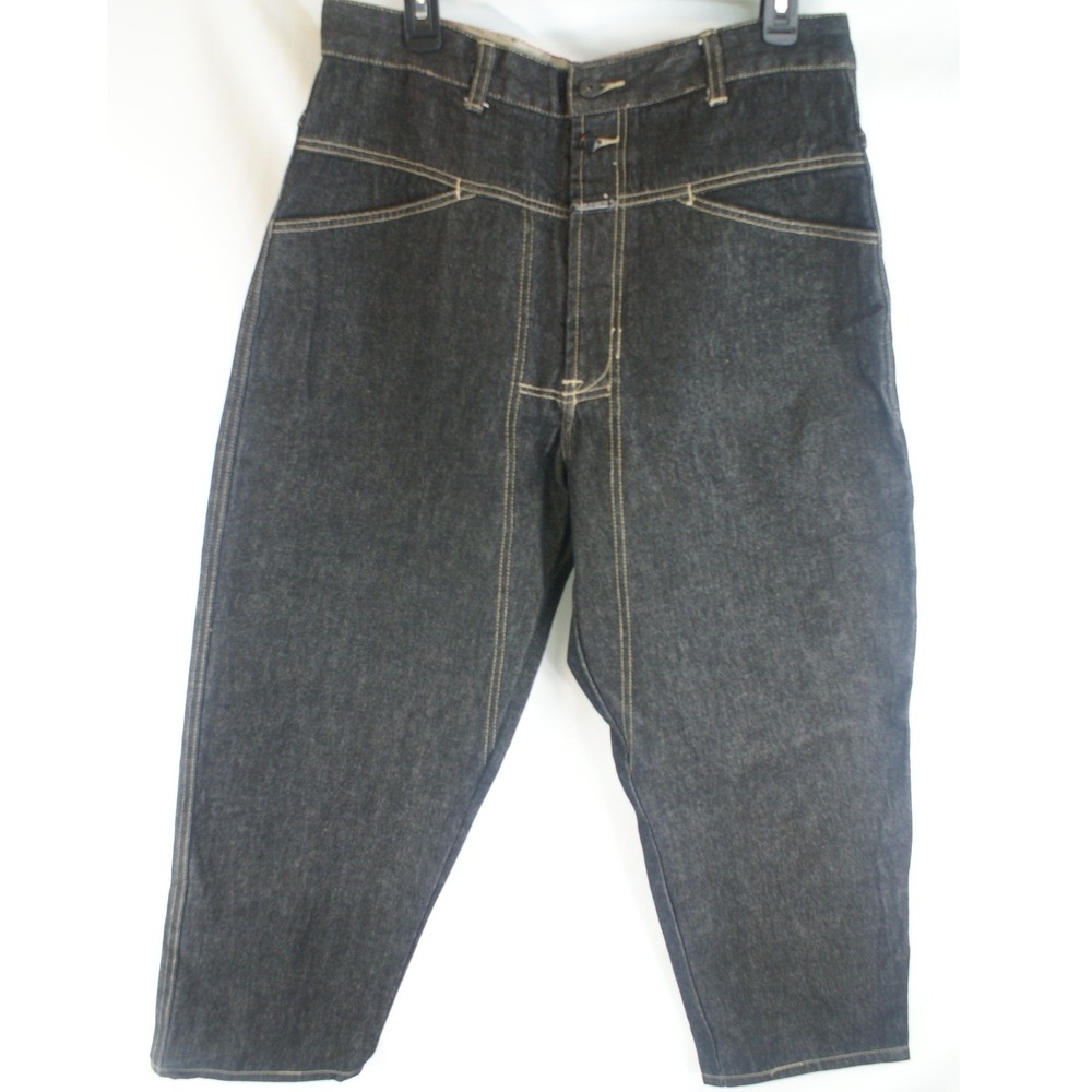 Marithe Francois Girbaud Mens 34M Indigo Denim Jeans Vintage 90s Baggy Tapered